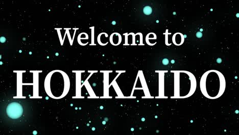 bienvenido a hokkaido mensaje de texto animación gráficos en movimiento