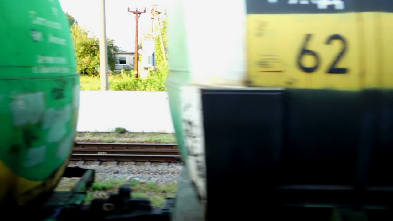 Eisenbahnkesselwagen. Bewegungsaufnahme