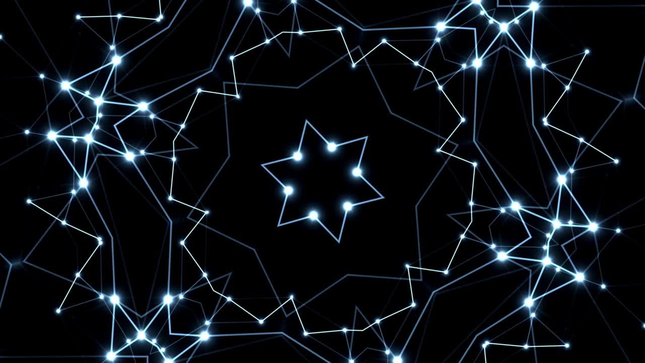 Blue light futuristic line. Abstract technology and science background. Plexus stylish dynamic digital wallpaper. Seamless looping animation