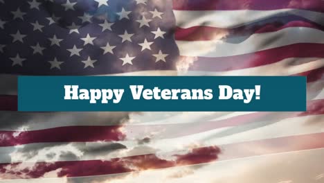 happy veterans day! with american flag