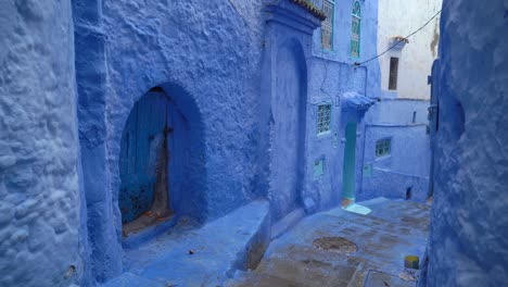 in chefchaouen, morocco, the blue pearl, every house and alleyway is painted in striking, rich blue tones, creating a truly breathtaking view