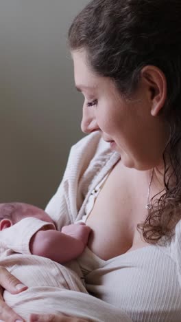 mother breastfeeding her newborn baby a heartwarming and tender scene of a mother breastfeeding her newborn baby this footage captures the pure love and bond between a mother and child perfect for documentaries commercials or any project that requires a touch of genuine emotion and family warmth