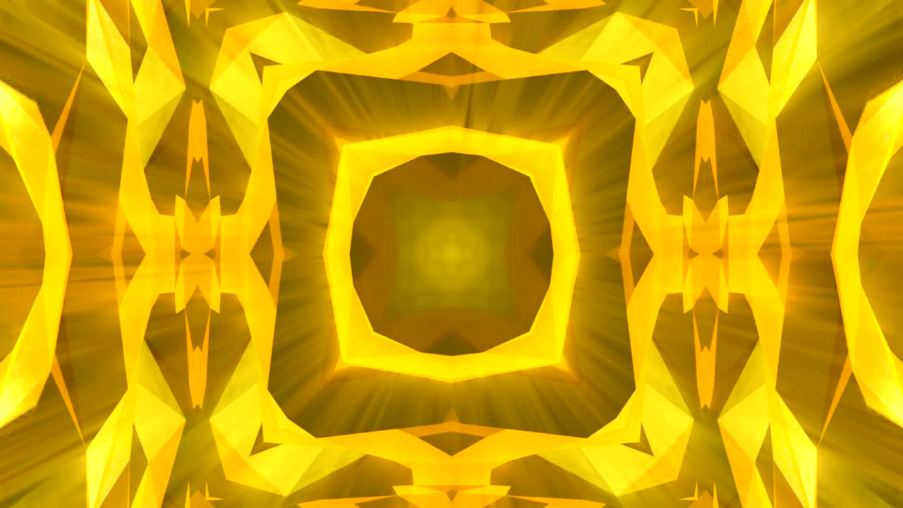 칼레이도스코프 금 보석 패턴 배경 3d 렌더링