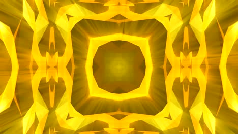 kaleidoscope gold jewelry pattern background. 3d rendering