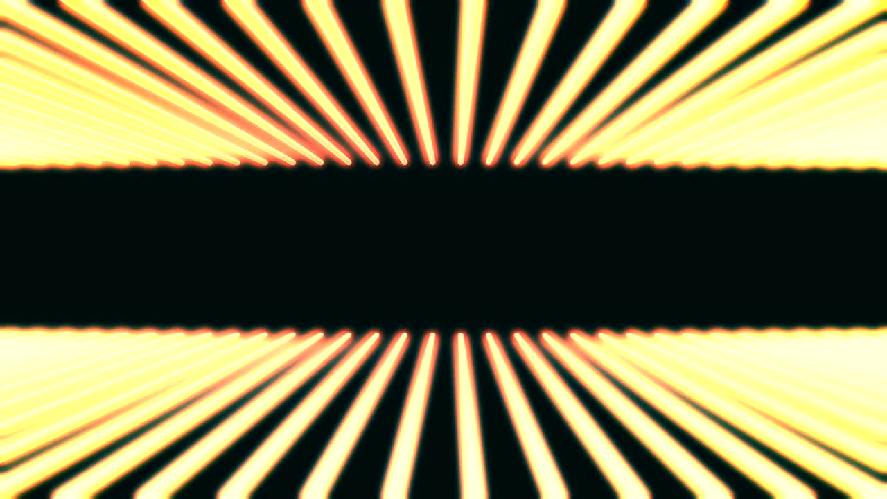 lignes laser lumineuses de lumière néon sur couleur noire. fond géométrique fluorescent abstrait coloré. rendu 3d futuriste loopable. animation de mode moderne pour la diffusion de conception, le spectacle, le club.