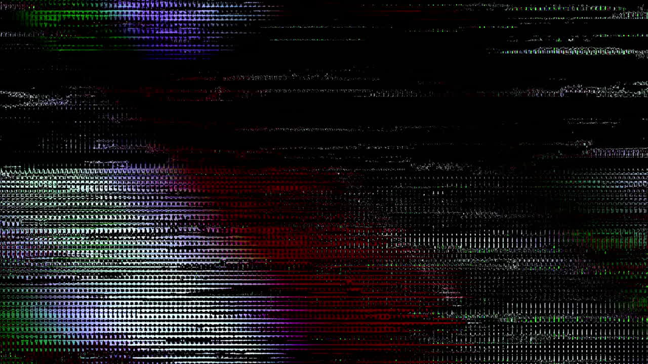 Digital Glitch Noise and Static Screen Distortion