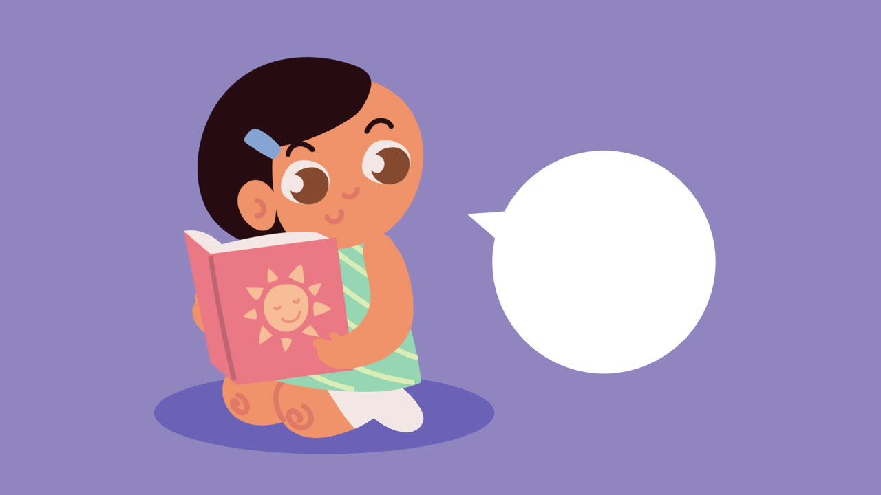 本を読んでいる女の子