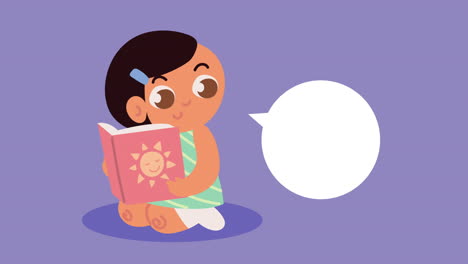 una chica leyendo un libro.