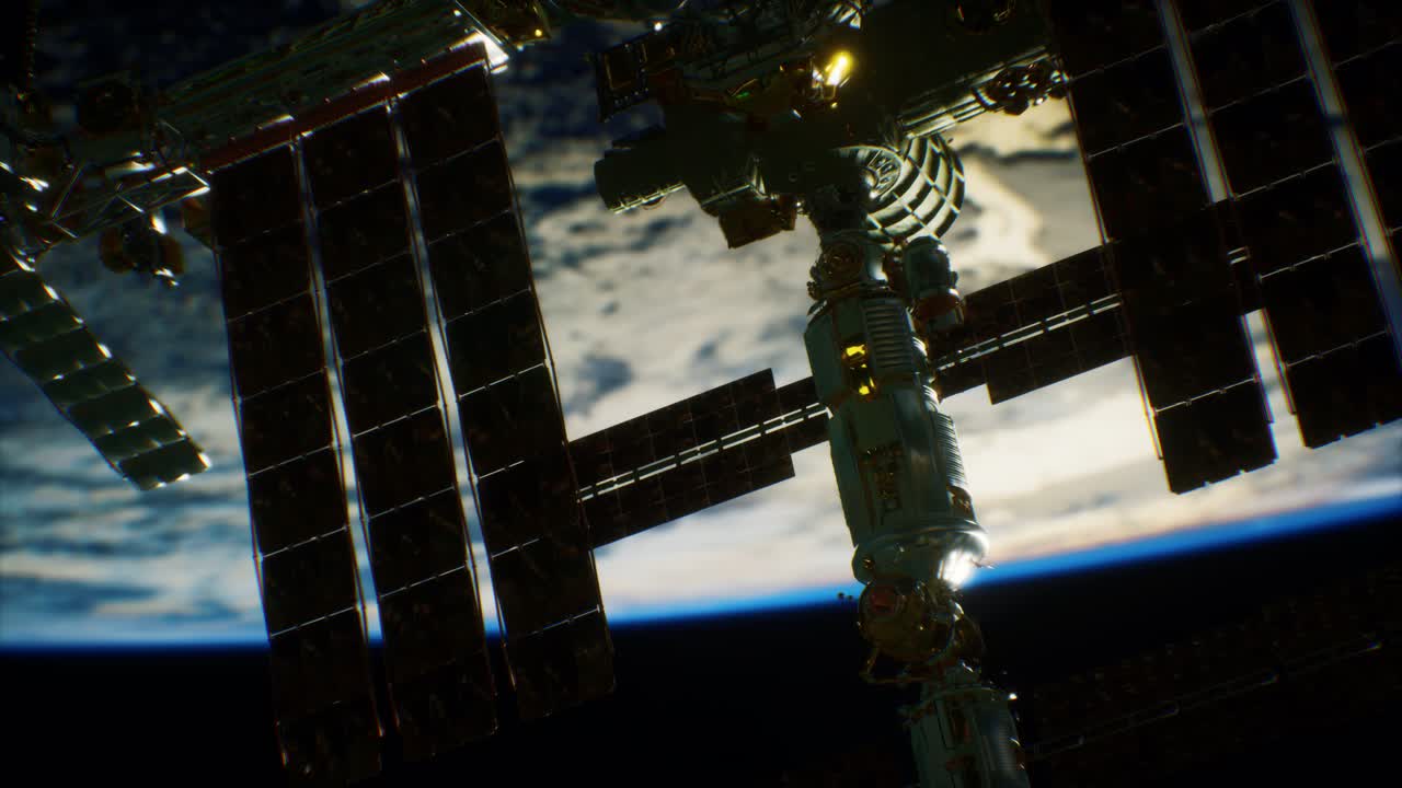 International Space Station. Elements of this image furnished by NASA