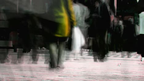 abstract crowd walking 4