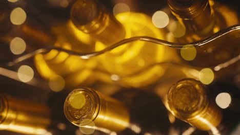 wine bottles in a rack