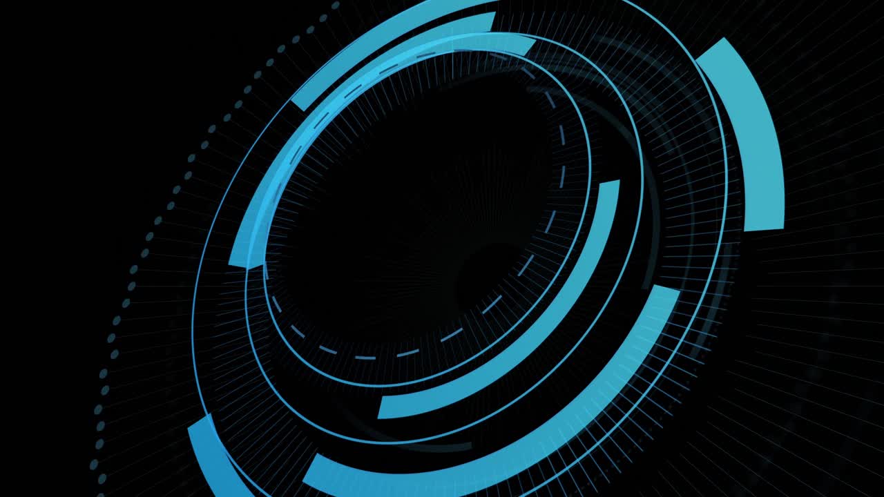 Animation of processing circle on black background