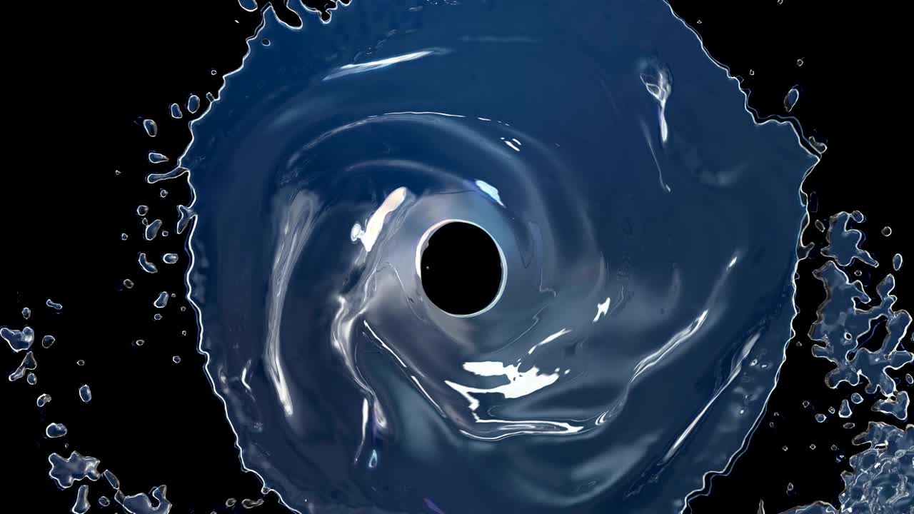 반사 물 소용돌이 회전 또는 회전