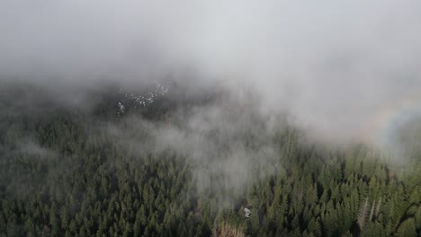 obersee glarus näfels switzerland view of forest through the clouds above
