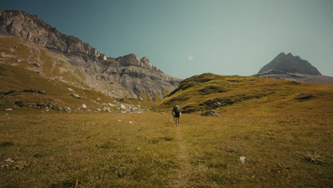 hiking in the swiss alps