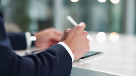 hands using tablet with stylus
