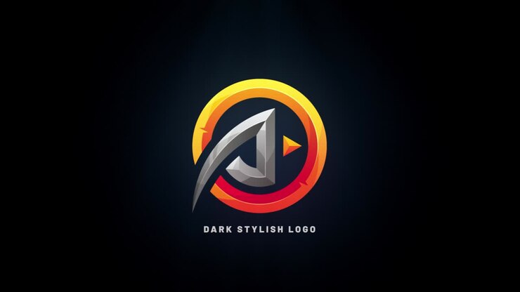 Donkere, stijlvolle 3D-logoreveal