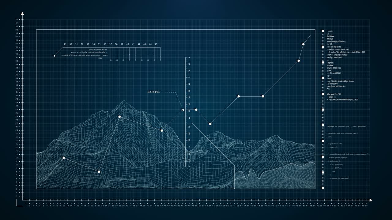 Rising up diagram.Technological topographic background