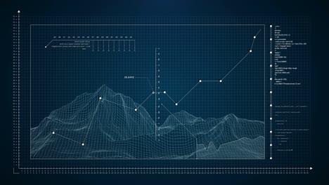 diagrama de ascenso. fondo topográfico tecnológico
