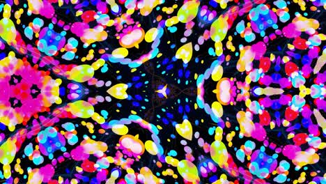 efecto caleidoscopio de la superficie líquida ondulada brillante con círculos distorsionados flotan como gotas de pintura en aceite. fondo creativo con gradiente multicolor en 4k. 3d
