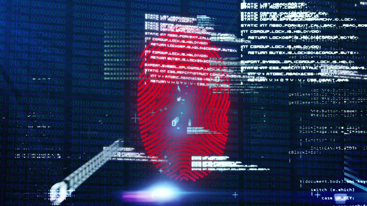 huella digital de adn azul y rojo