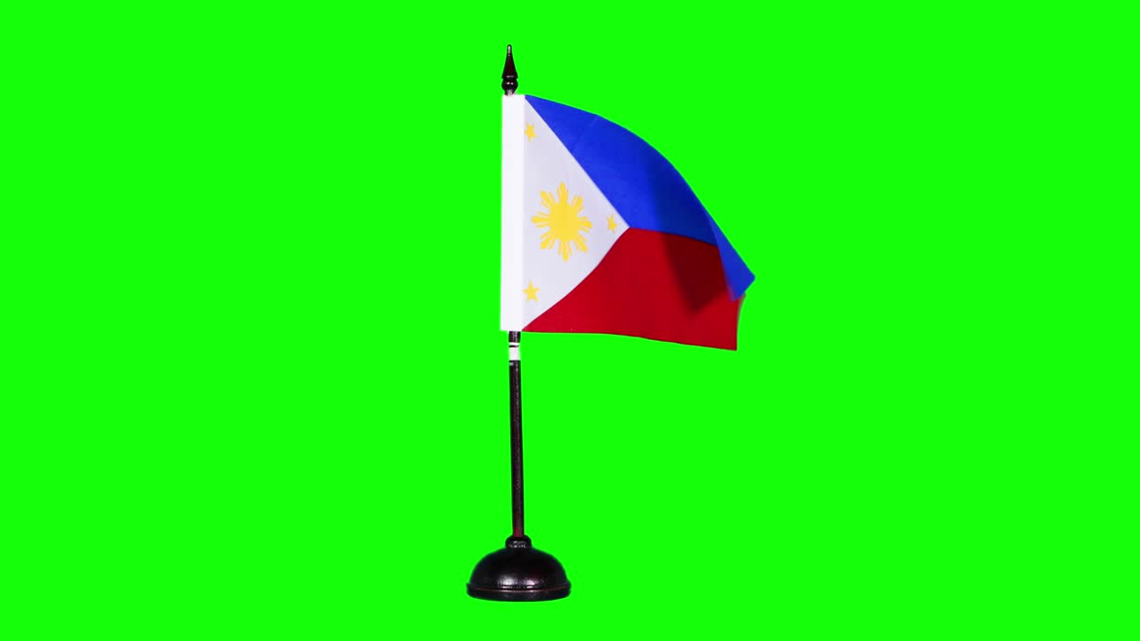 Philippines flag waving in the studio