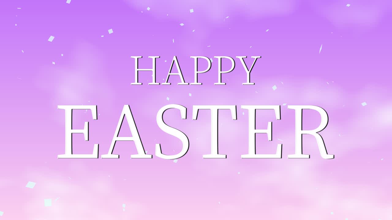 행복한 부활절 이벤트 텍스트 애니메이션 모션 그래픽
