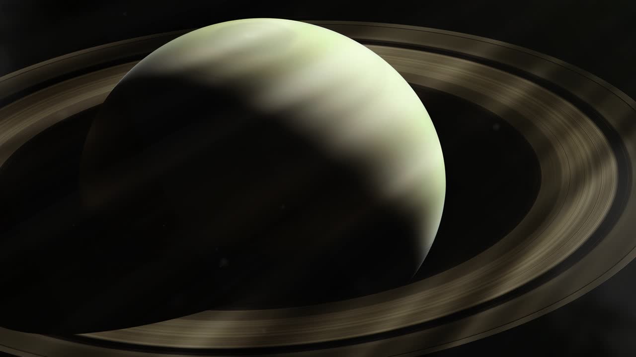 saturno y los rayos del sol. elementos de este video proporcionados por la nasa. resolución 4k.