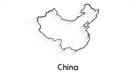 mapa de china que aparece intro por regiones 4k mapa animado de china intro fondo con países que aparecen y se desvanecen uno por uno y movimiento de la cámara
