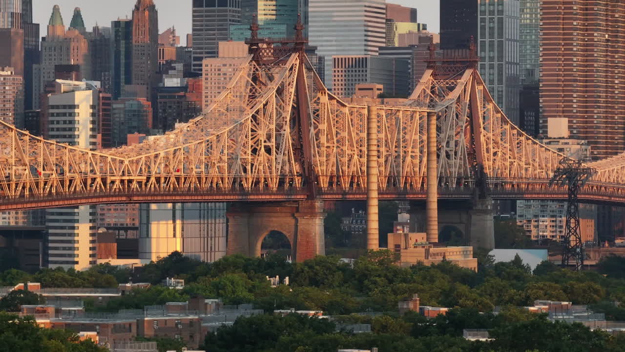 New York City's Queensboro Bridge at sunrise