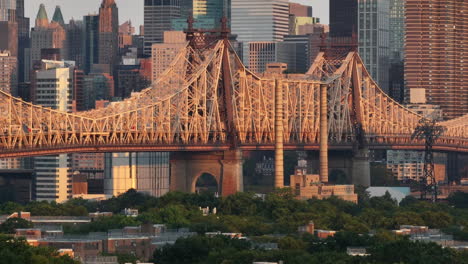new york city's queensboro bridge at sunrise