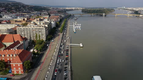 Budapest-and-Danube-river-in-drone-view