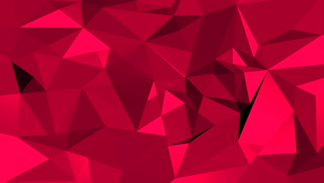 small red low poly geometric shapes