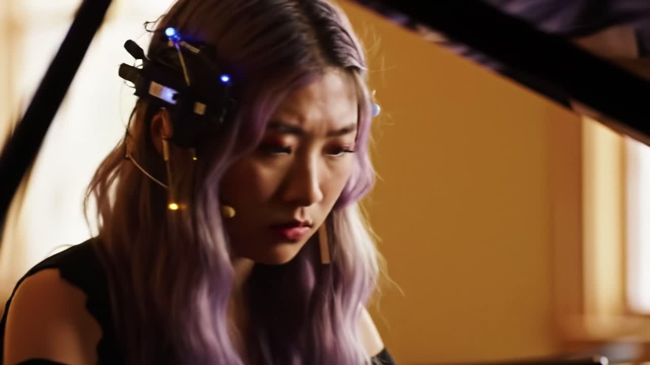 피아노 치는 여자