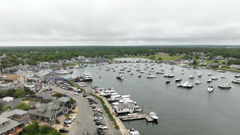 tomada de avión no tripulado de oak bluffs, una ciudad marítima en massachusetts