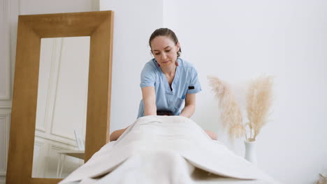 physiotherapist giving a massage