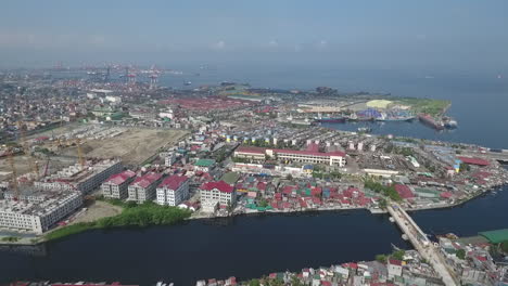 antena de barrios marginales superpoblados en tondo manila, filipinas