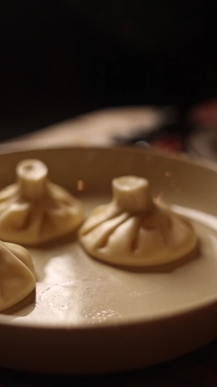 Preparing Khinkali