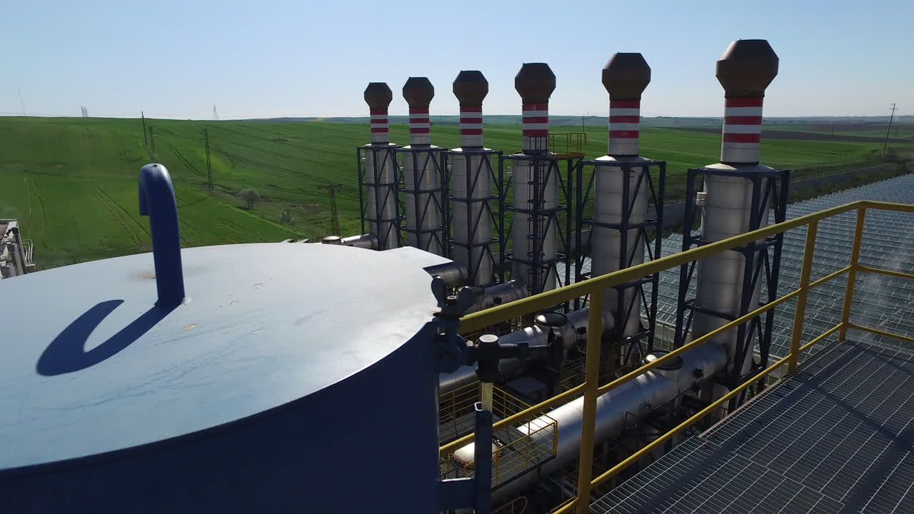 estación de producción de gas