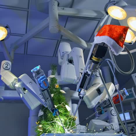 robotic surgical system da vinci. advanced robotic surgery machine da vinci at hospital