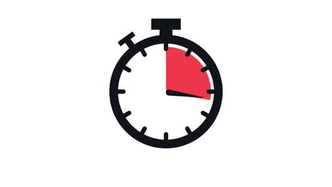 the 30 minutes, stopwatch icon. stopwatch icon in flat style, timer on on color background. motion graphics.