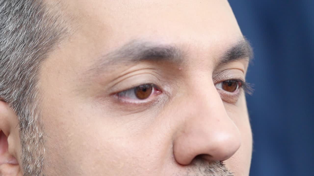 남자 얼굴의 클로즈업