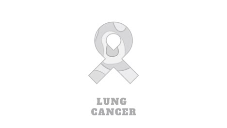 lung cancer awareness papercut ribbon animation