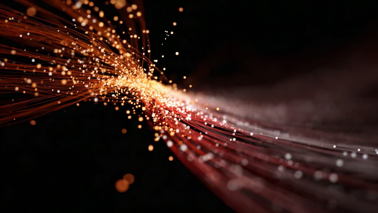 Dynamic Flow of Colorful Particles Captured in Motion, Highlighting the Interplay of Light and Texture in a Mesmerizing Abstract Visual Experience