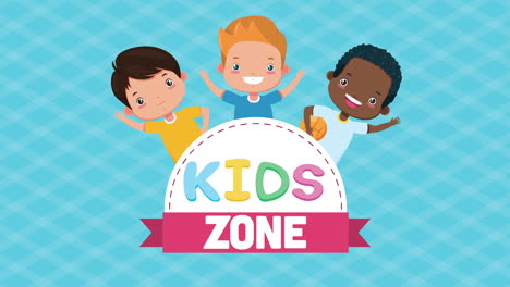 personajes cómicos de niños interraciales