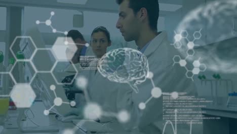 animación de datos científicos sobre diversas trabajadoras y trabajadores de laboratorio