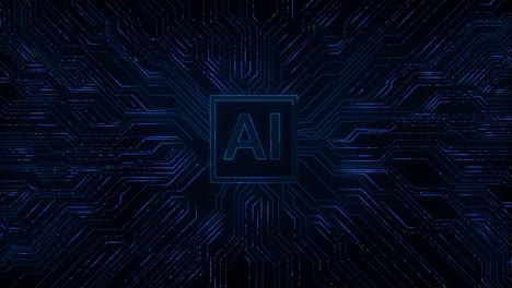 digital ai icon circuit interface neural technology smart automation machine processing use of