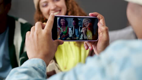 man recording his friends