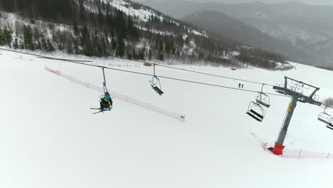 skiing and snowboarding on a snowy mountain