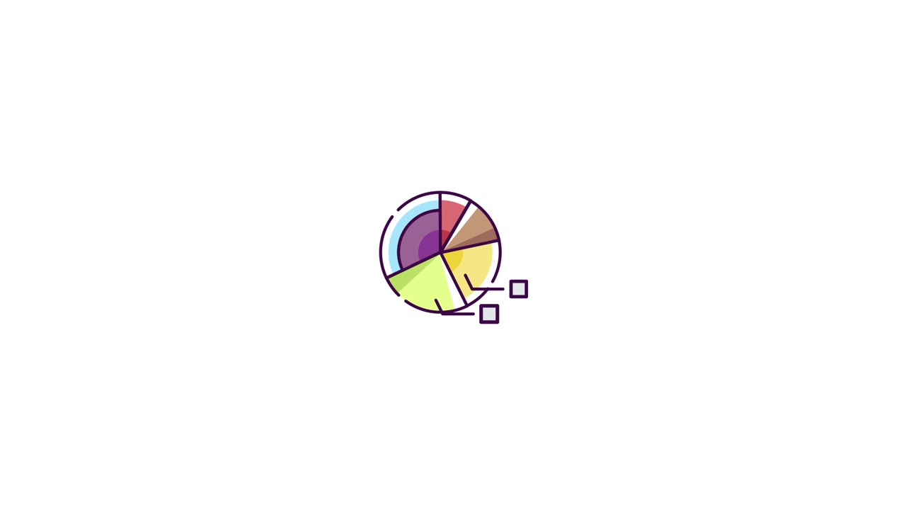 Animated Pie Chart Data Visualization with Separating Segments